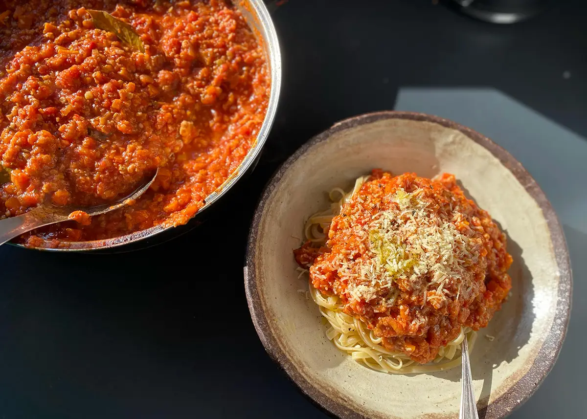 Rich Tempeh Bolognese - CERES Fair Food Rich Tempeh Bolognese