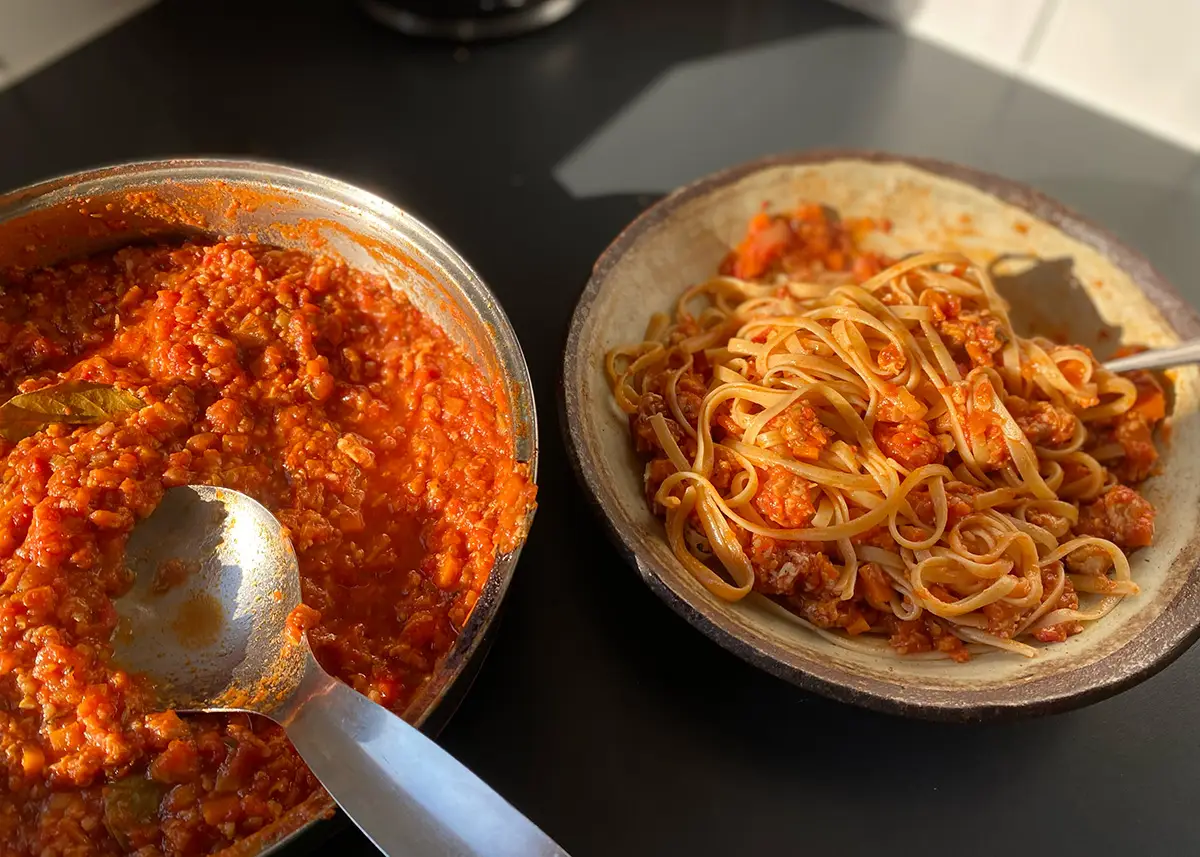Rich Tempeh Bolognese - CERES Fair Food Rich Tempeh Bolognese